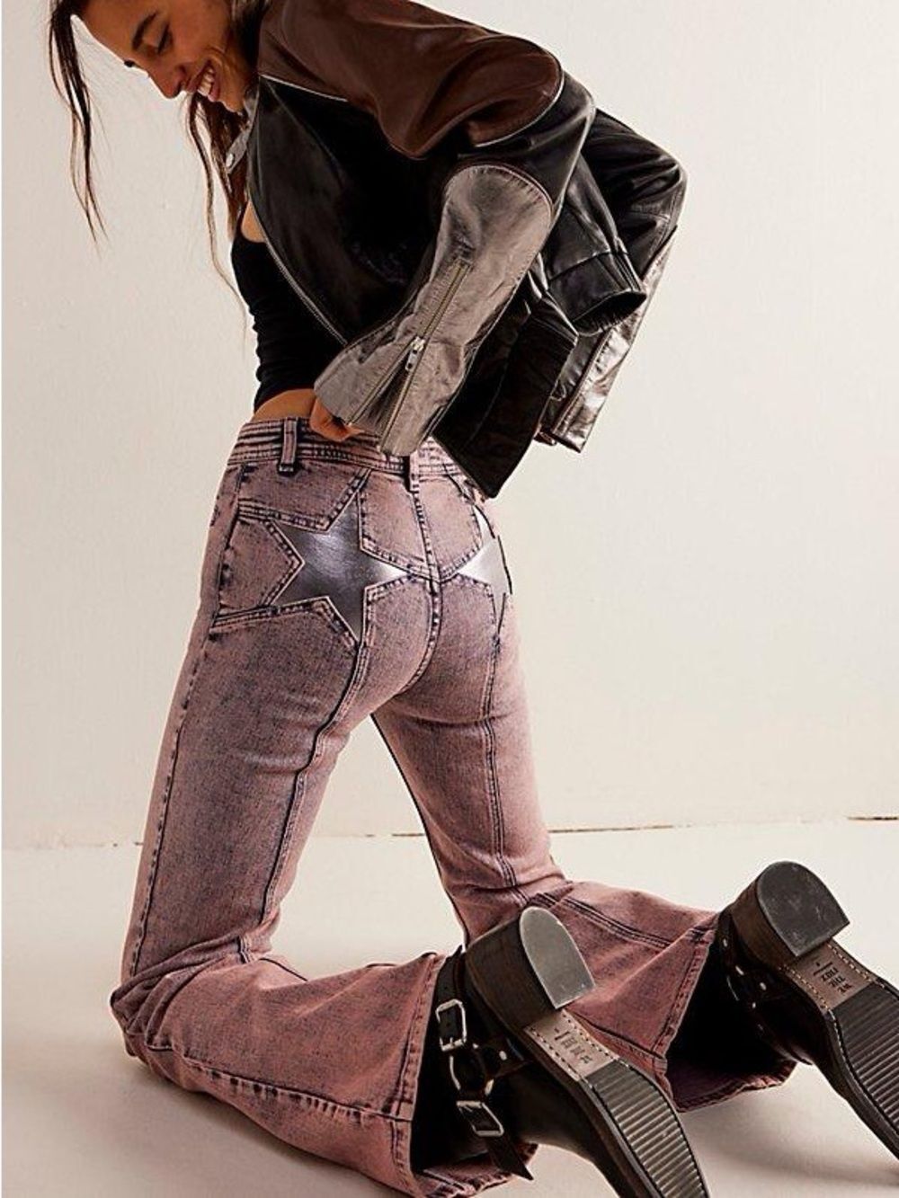 Free People Firecracker High Rise Flare Jeans
